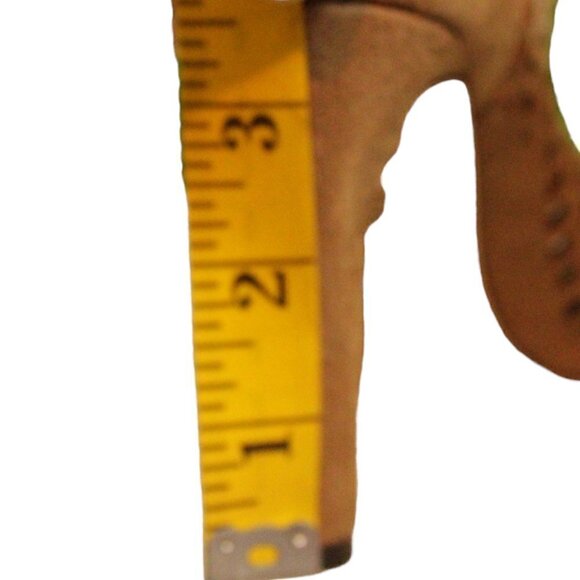 Pierre Dumas Lattice Suede Tan Ankle Heel with Peep Toe 8.5 Women’s - Picture 6 of 12